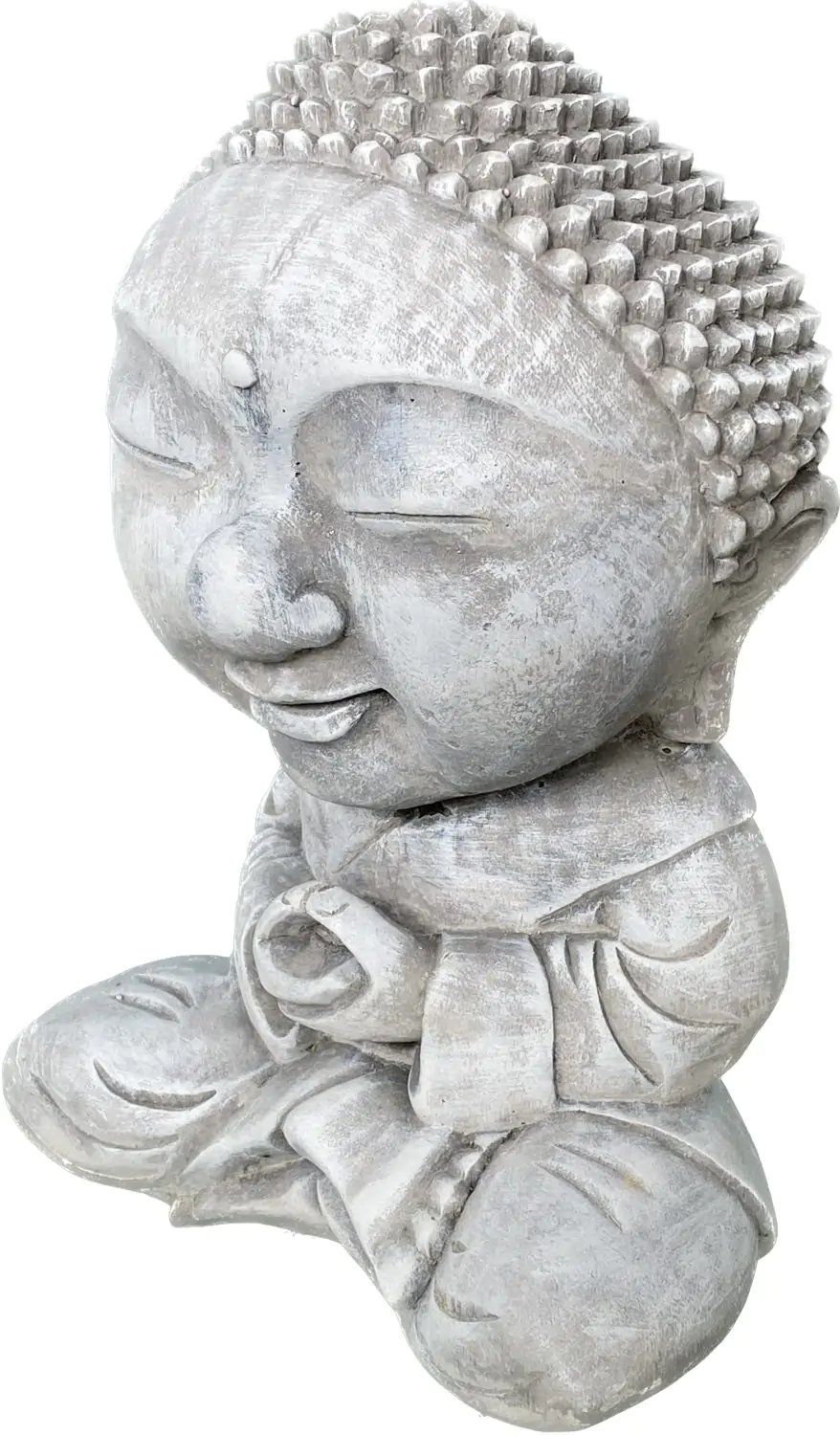  Product image 4 of the product “Nima - Sitting monk with big head, 30 cm H | cast stone ”